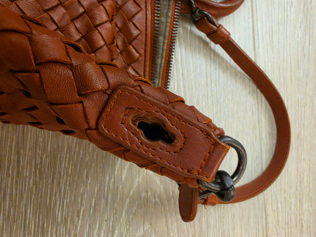 Bottega Veneta 3Way Tote Bag Brown With A Travel Mirror Pre Owned