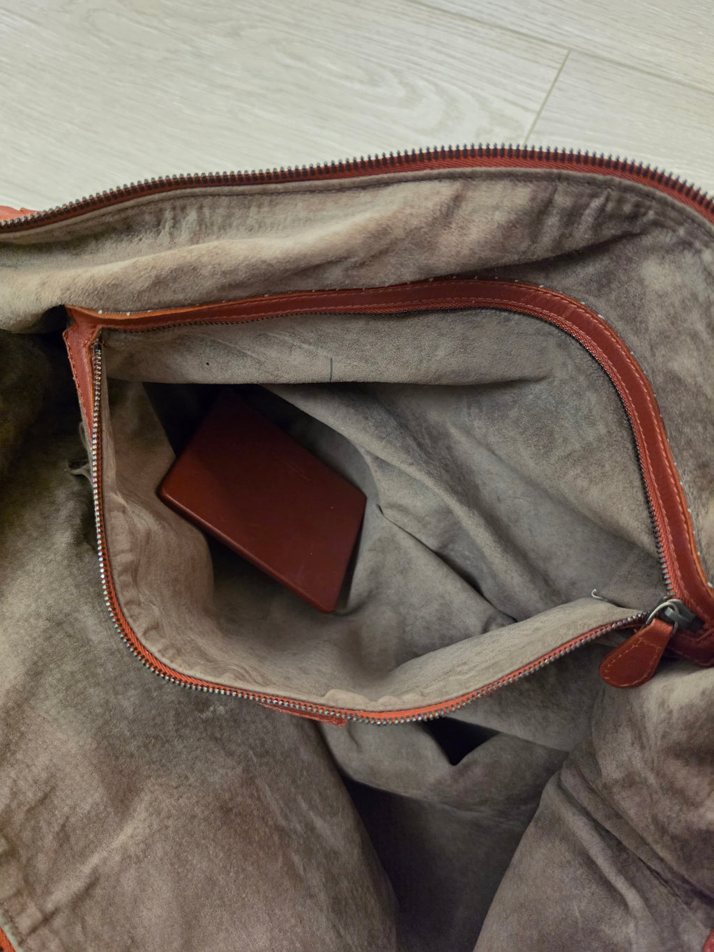 Bottega Veneta 3Way Tote Bag Brown With A Travel Mirror Pre Owned