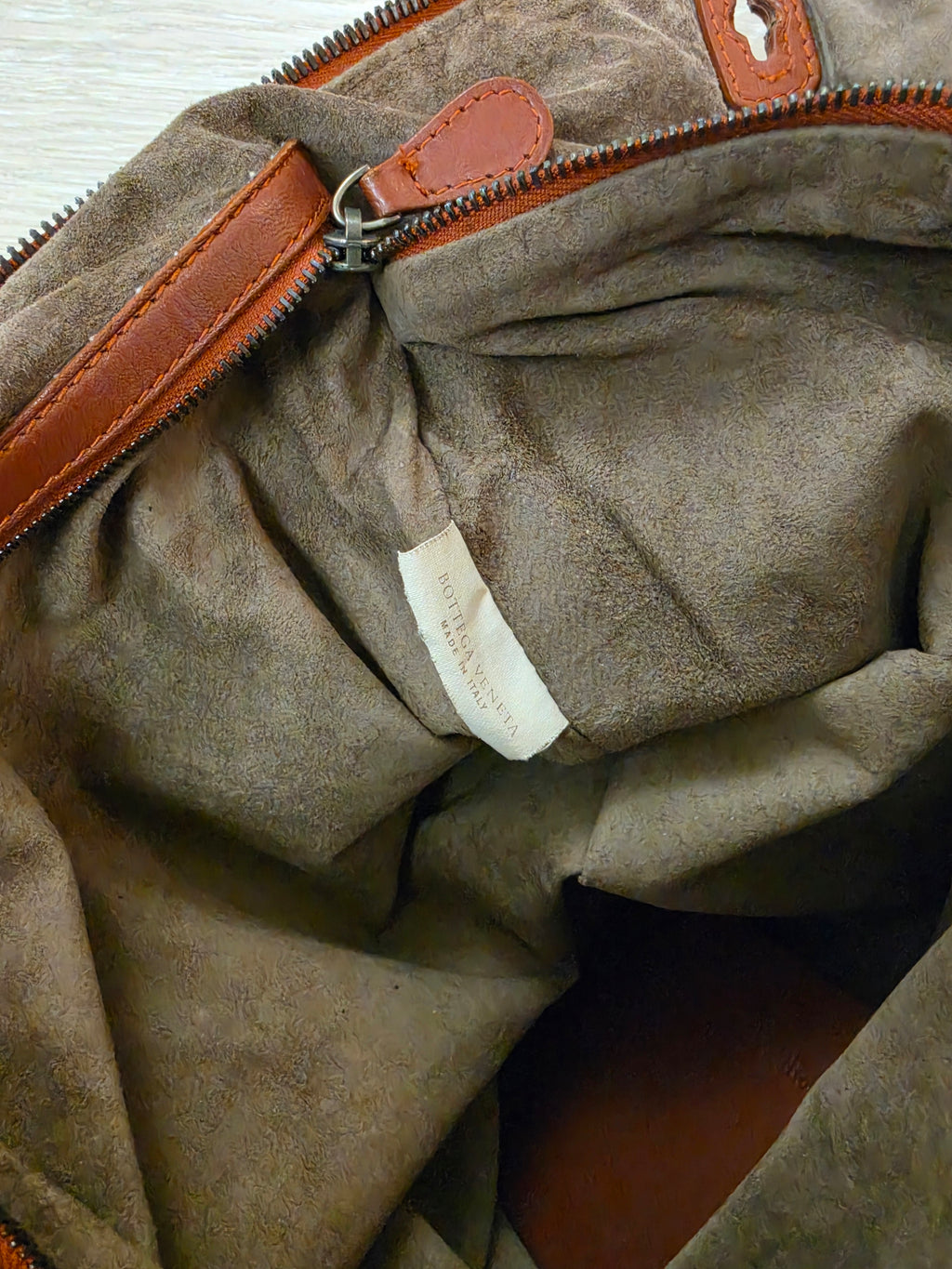 Bottega Veneta 3Way Tote Bag Brown With A Travel Mirror Pre Owned