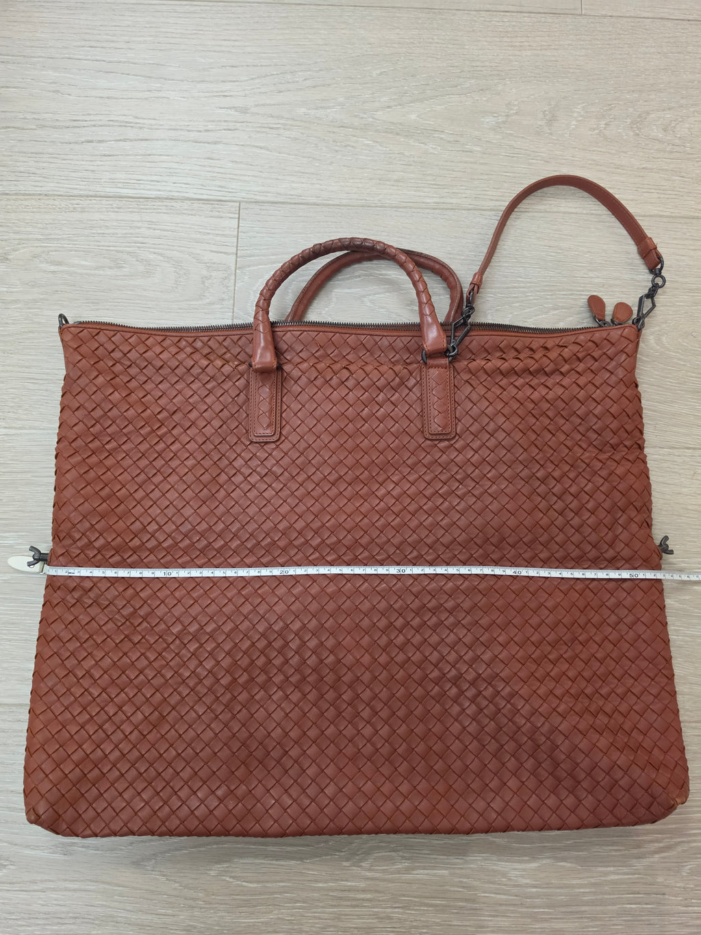 Bottega Veneta 3Way Tote Bag Brown With A Travel Mirror Pre Owned