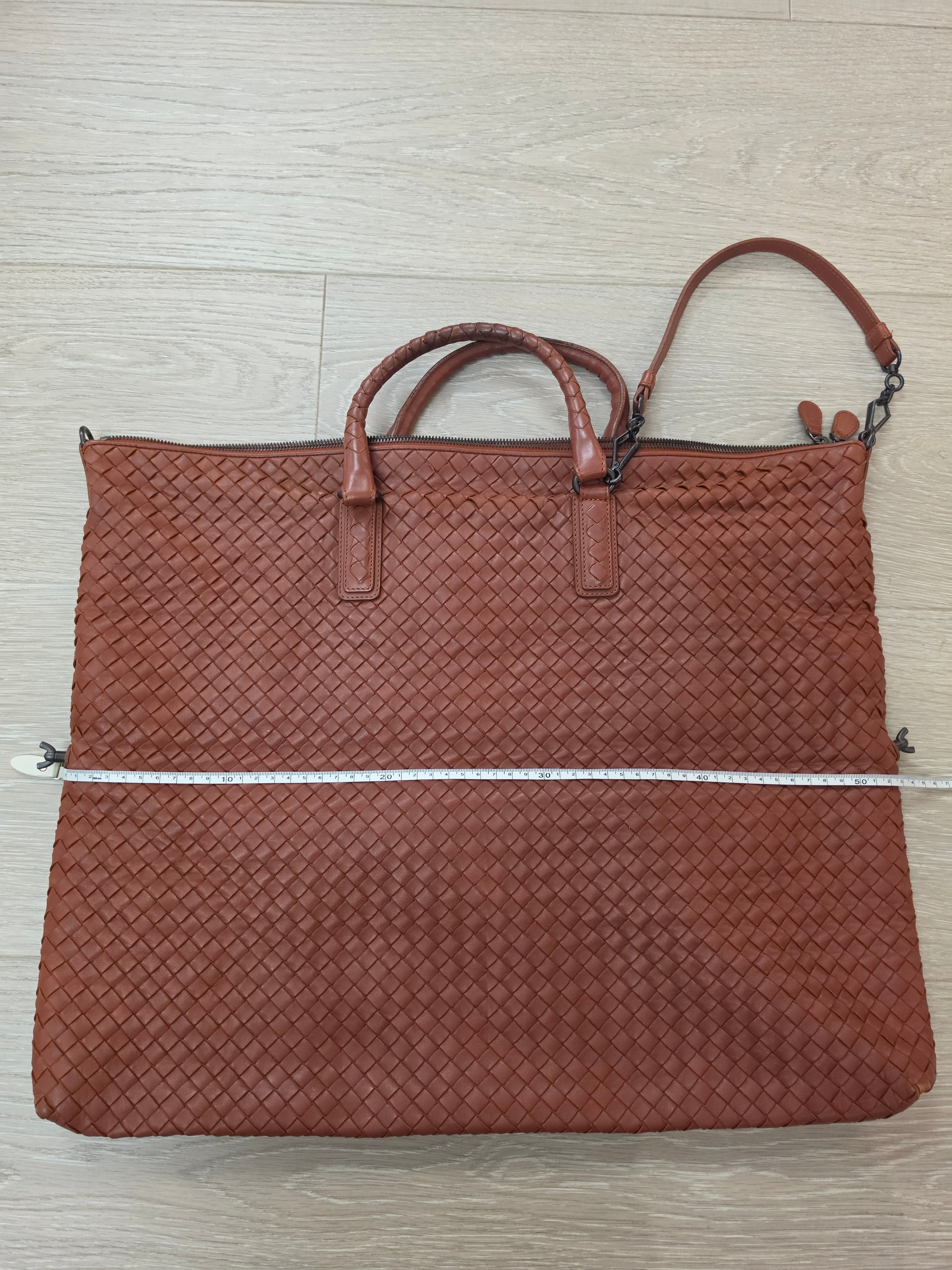Bottega Veneta 3Way Tote Bag Brown With A Travel Mirror Pre Owned
