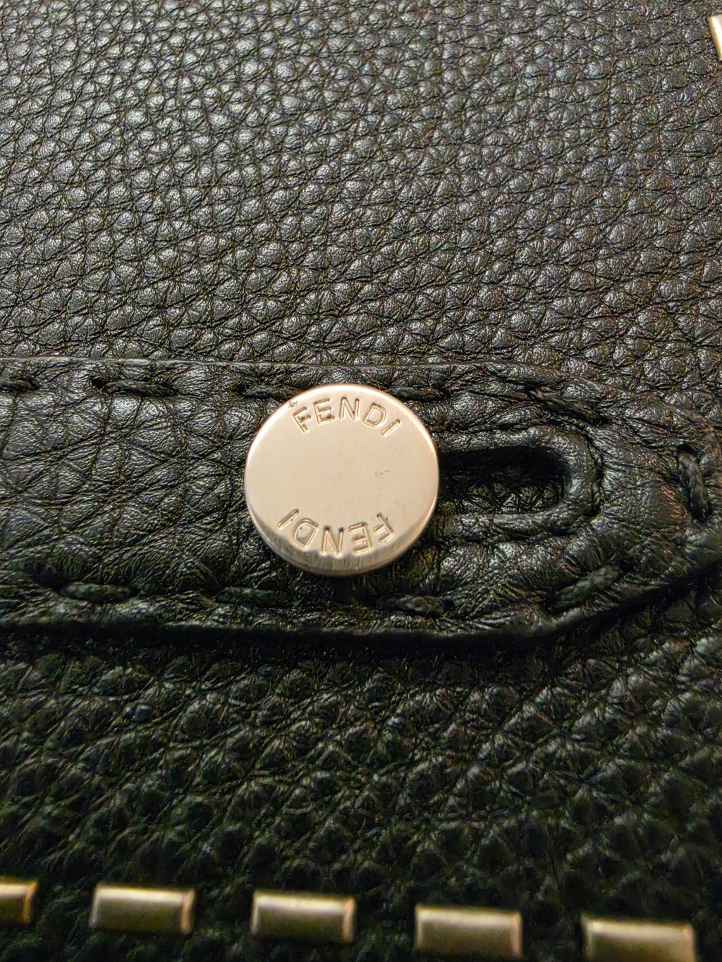 FENDI Brand New Selleria Leather Clutch Bag Logo Unused