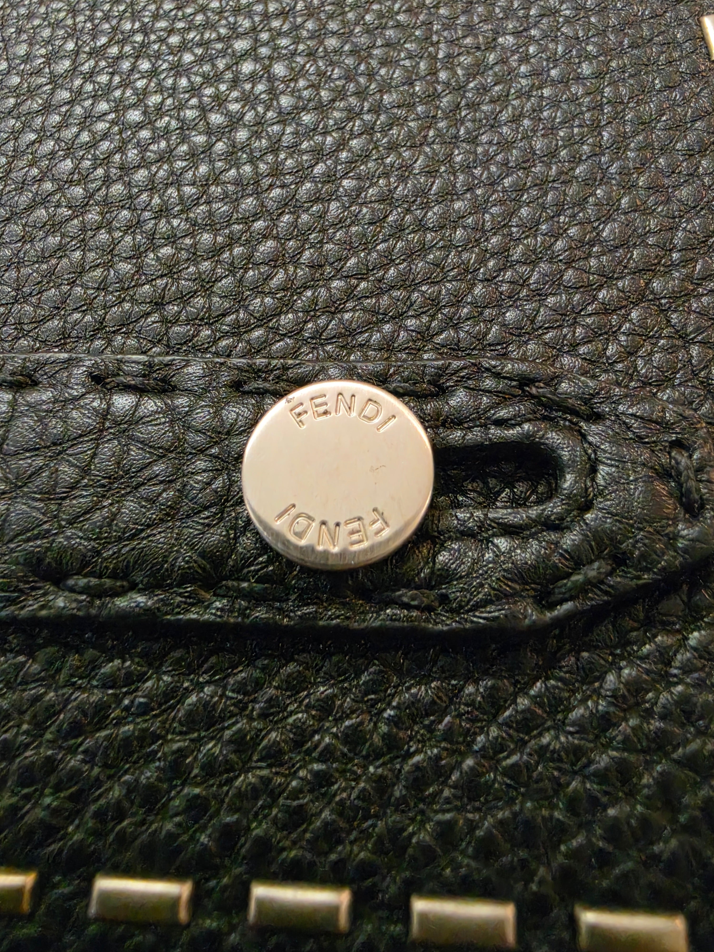 FENDI Brand New Selleria Leather Clutch Bag Logo Unused