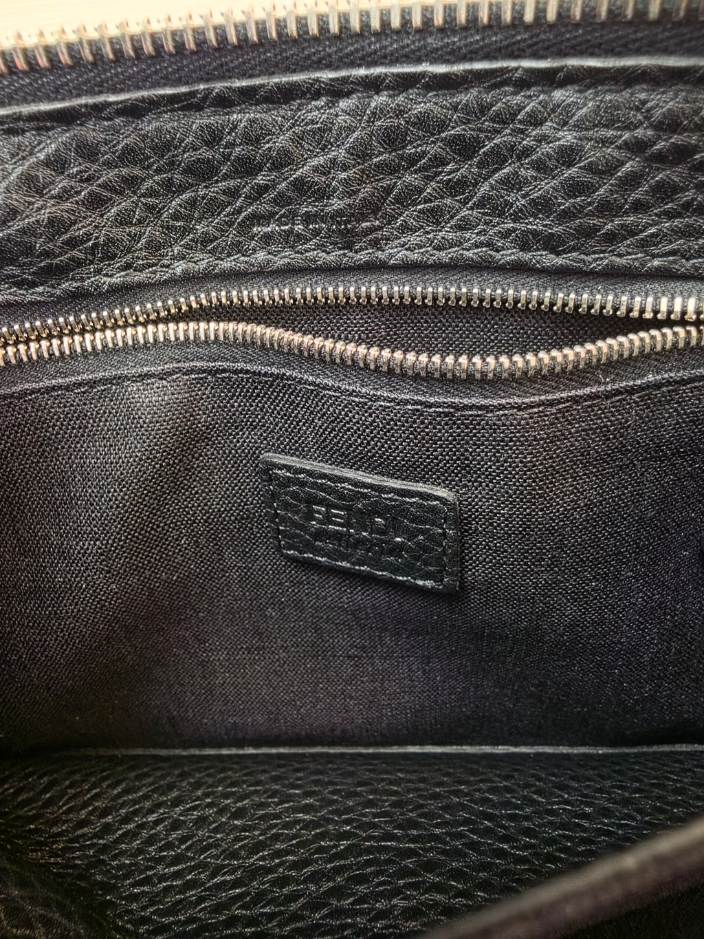 FENDI Brand New Selleria Leather Clutch Bag Logo Unused
