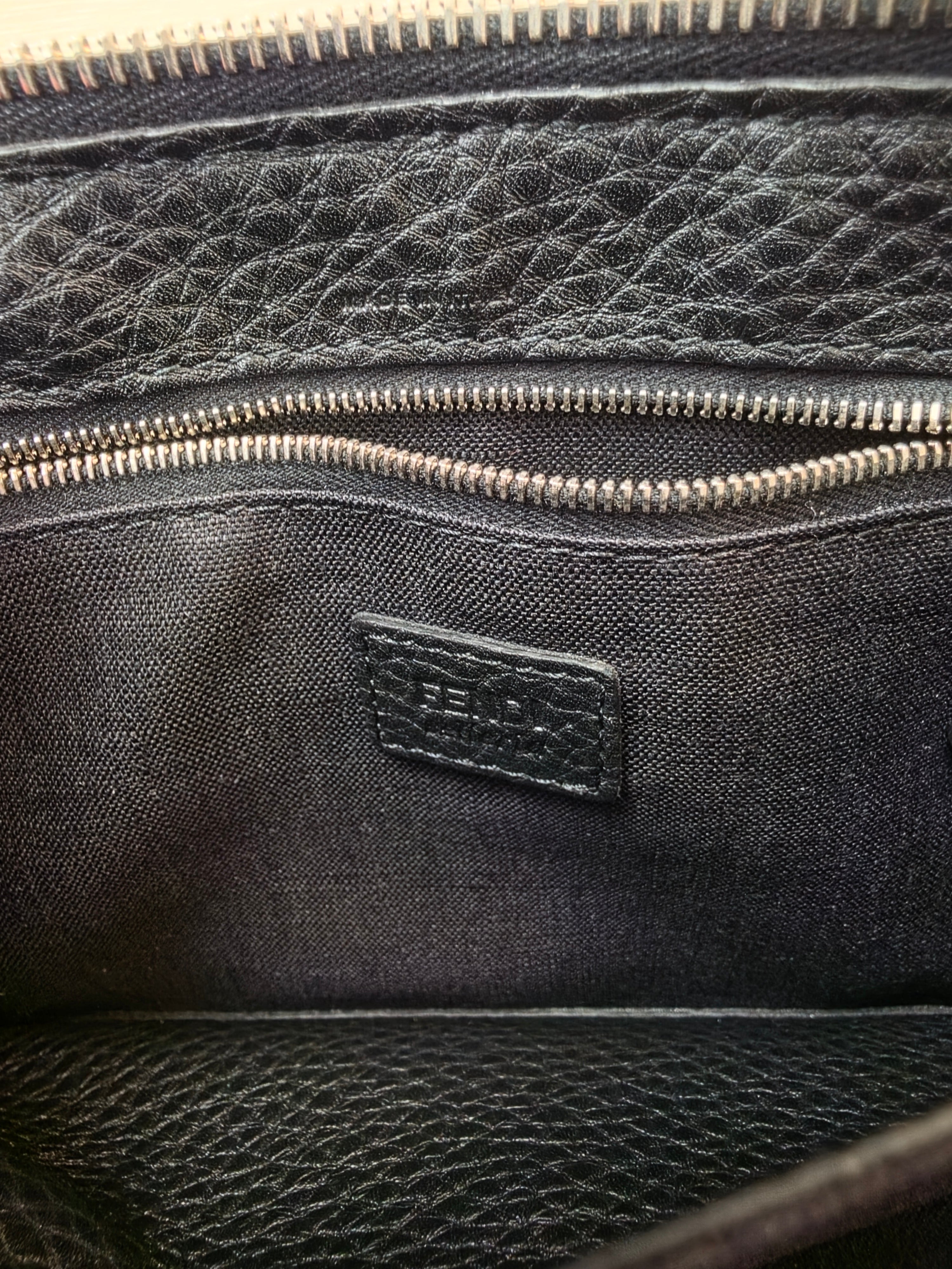 FENDI Brand New Selleria Leather Clutch Bag Logo Unused