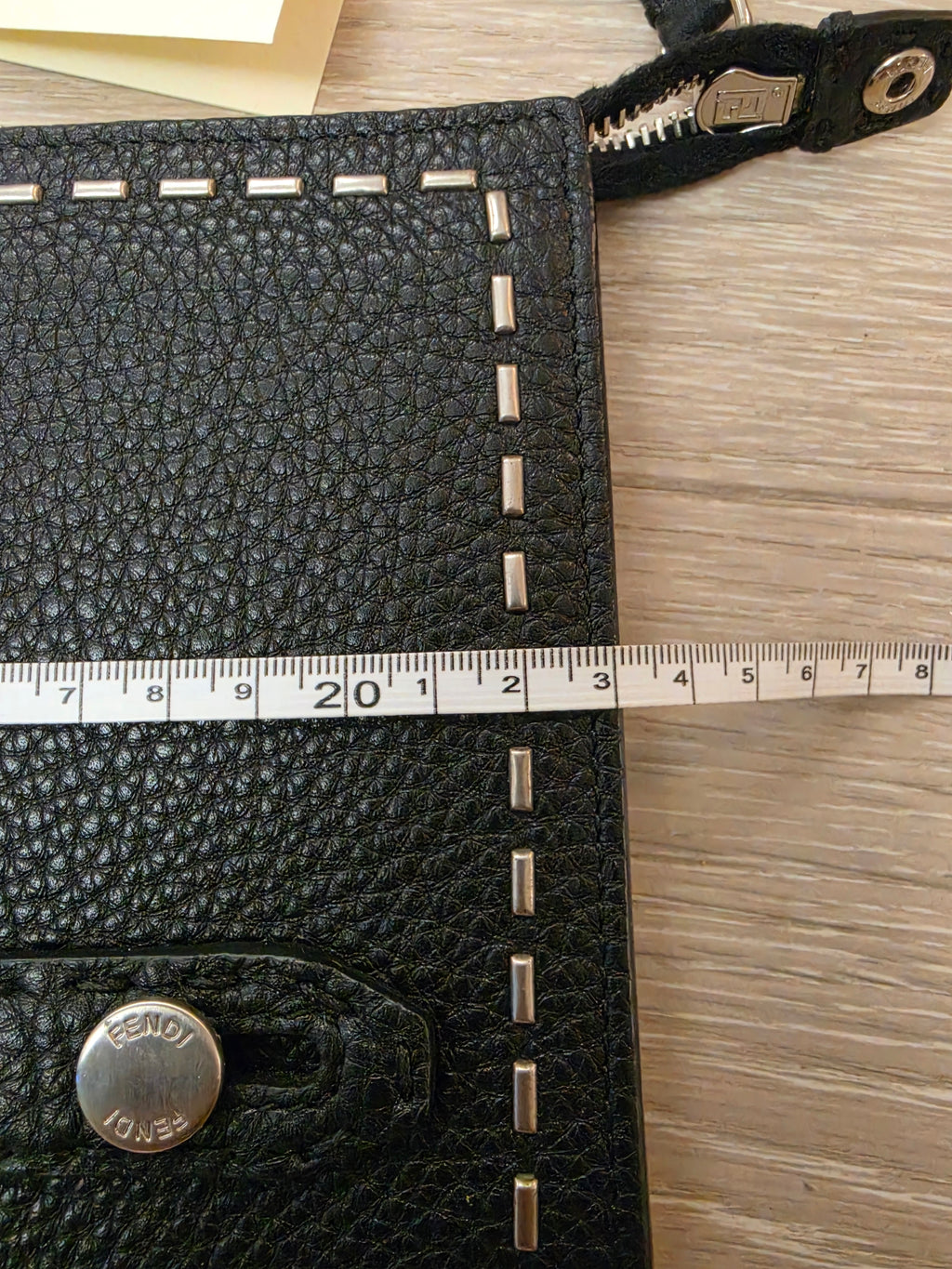 FENDI Brand New Selleria Leather Clutch Bag Logo Unused