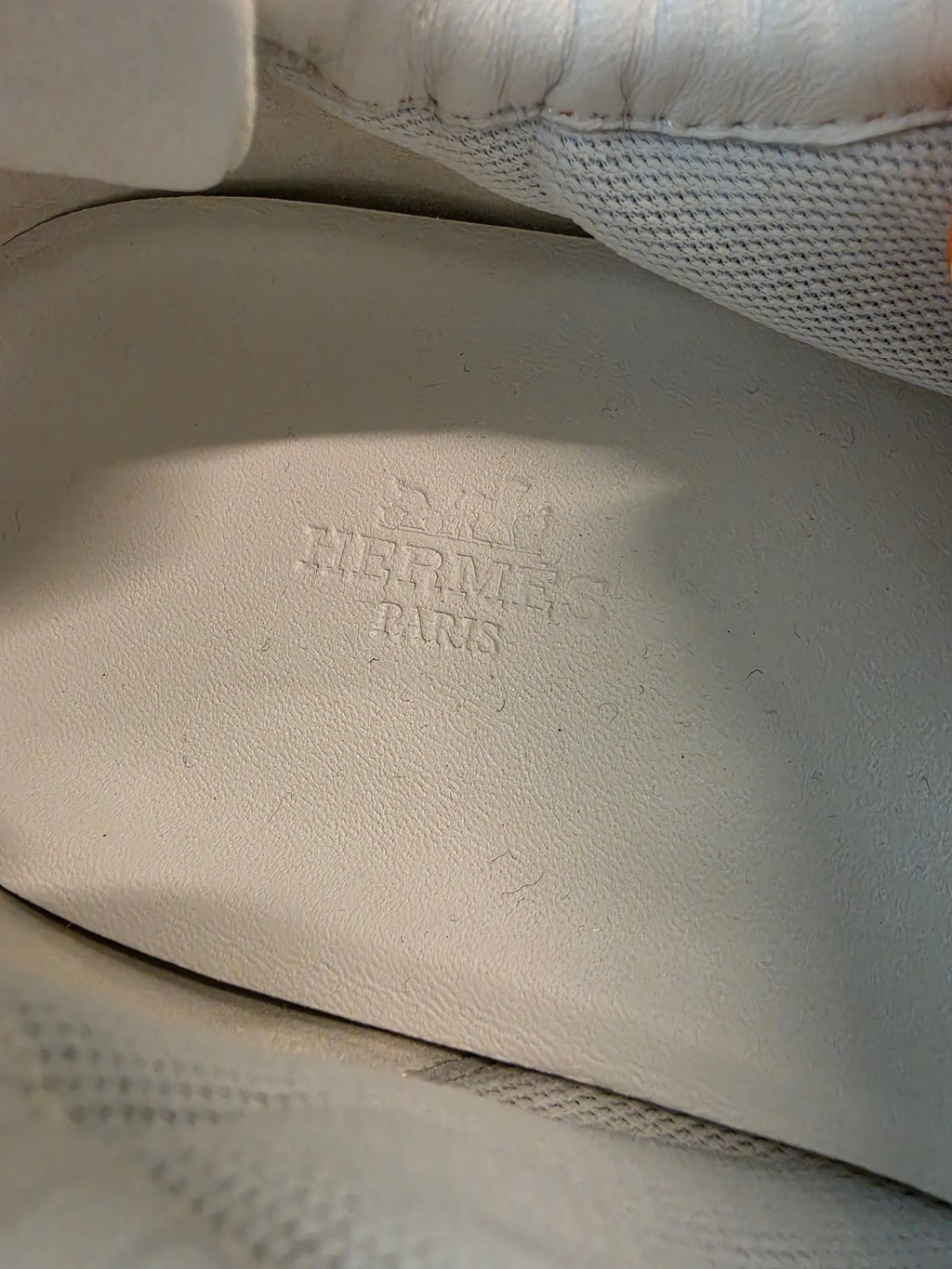 Hermes Jet Sneakers Orange And White Mens Size 42 New