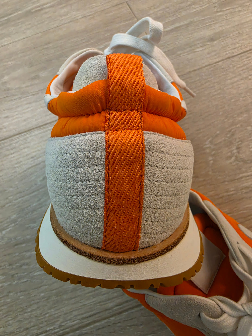 Hermes Jet Sneakers Orange And White Mens Size 42 New