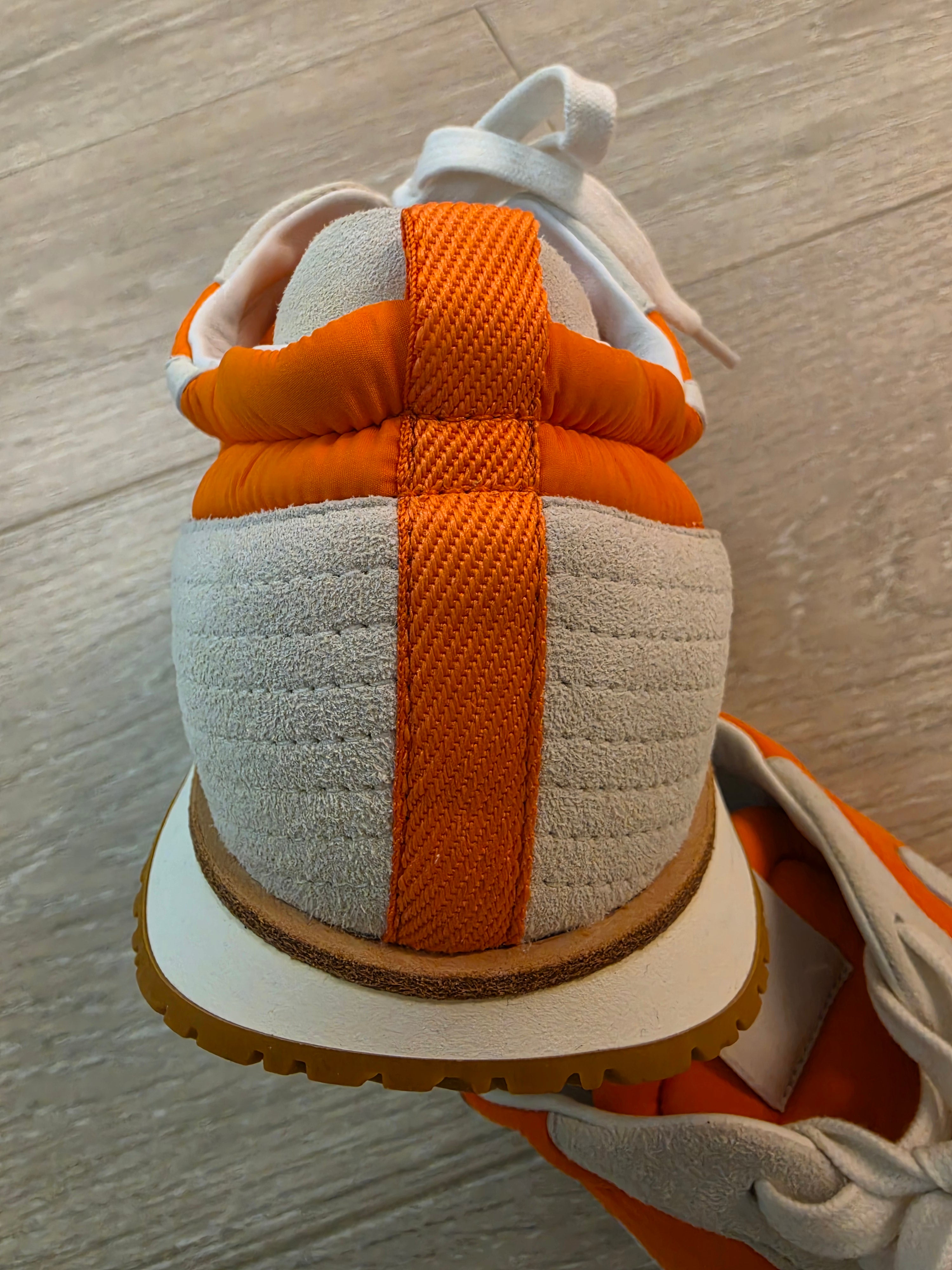Hermes Jet Sneakers Orange And White Mens Size 42 New