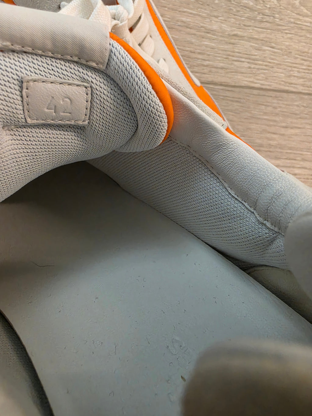 Hermes Jet Sneakers Orange And White Mens Size 42 New
