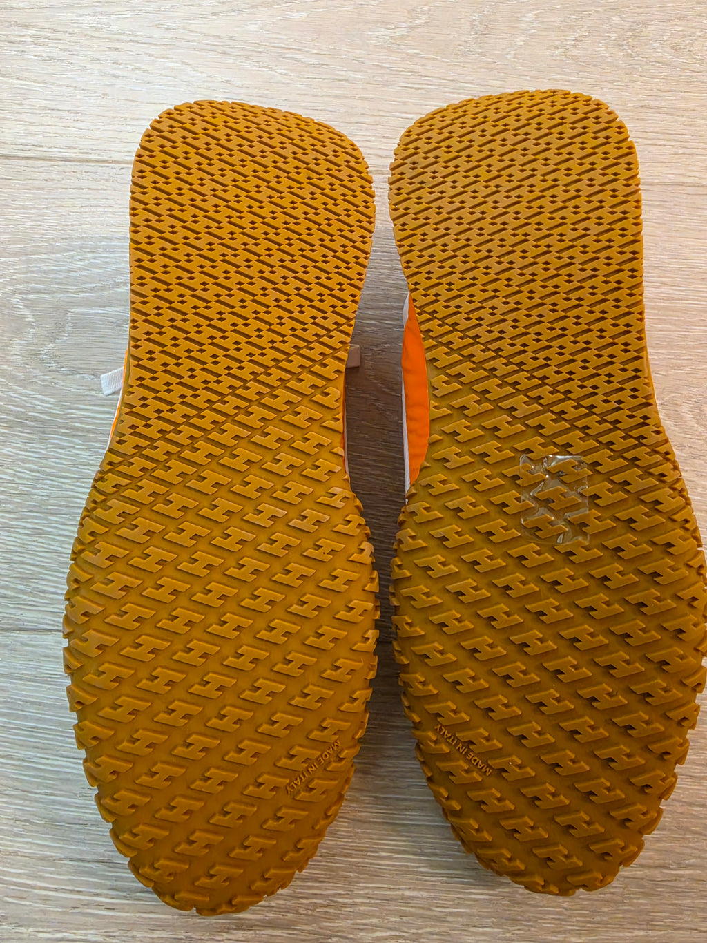 Hermes Jet Sneakers Orange And White Mens Size 42 New