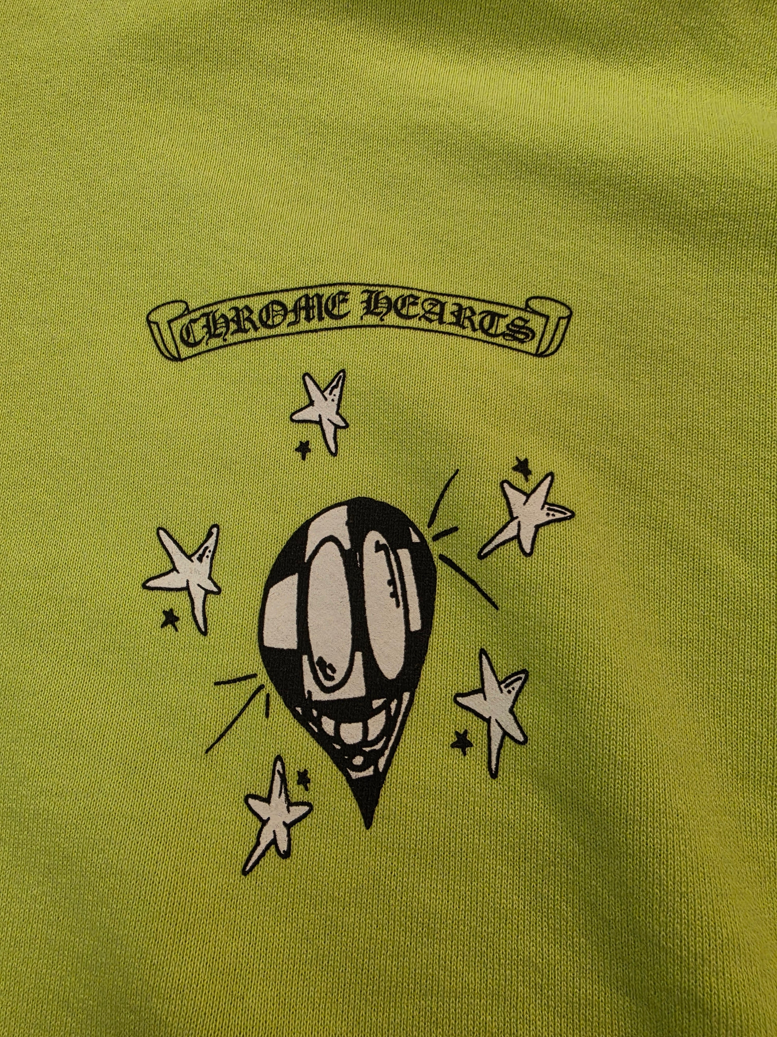 Chrome Hearts Matty Boy Chain Game Hoodie Lime Green XXL