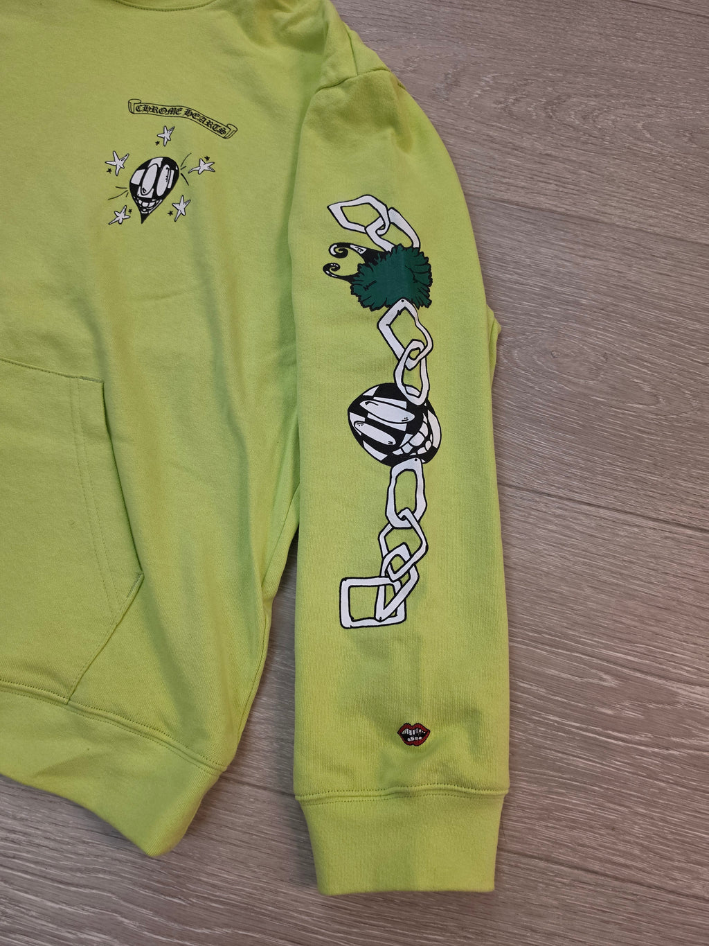 Chrome Hearts Matty Boy Chain Game Hoodie Lime Green XXL