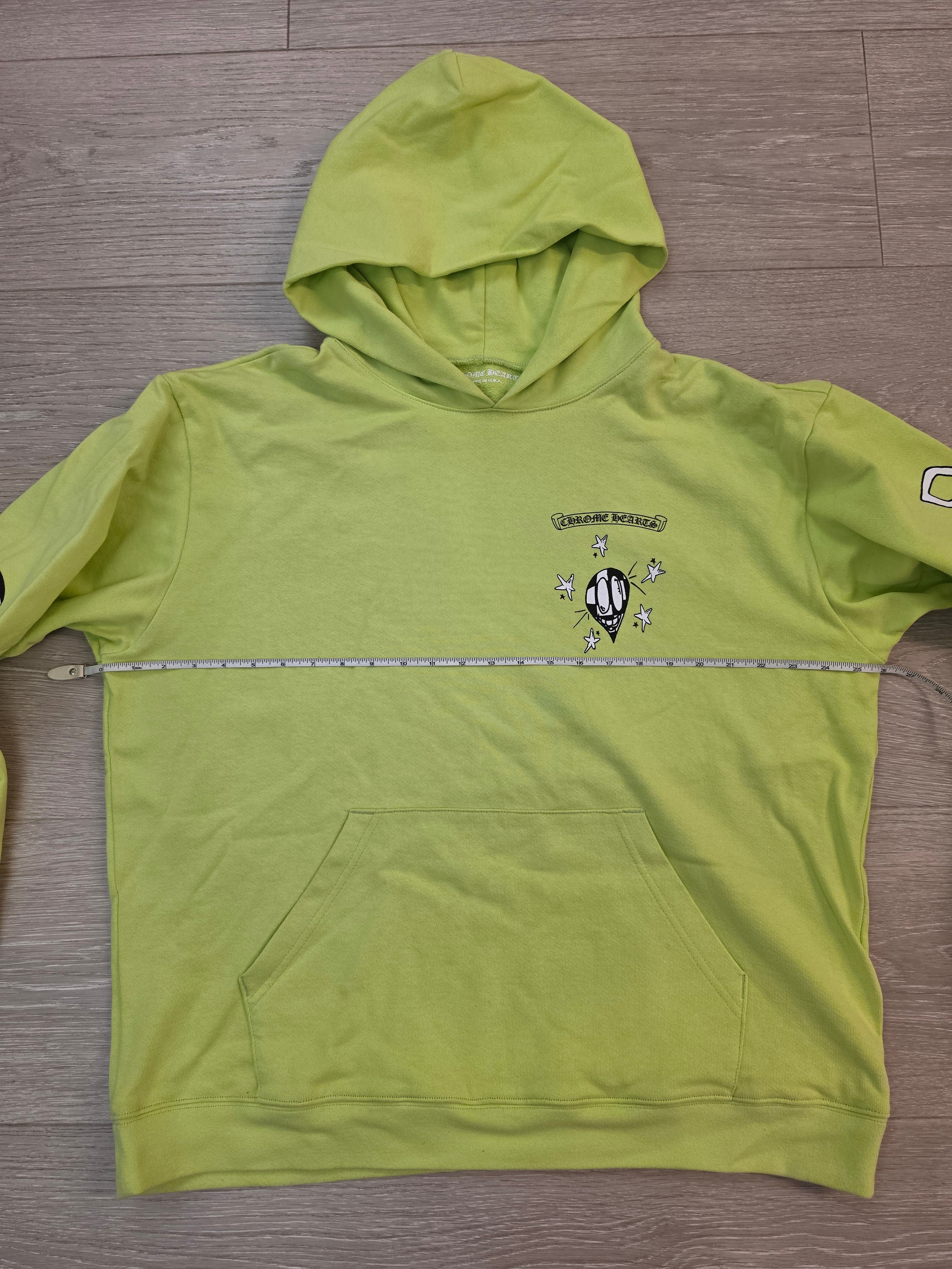 Chrome Hearts Matty Boy Chain Game Hoodie Lime Green XXL