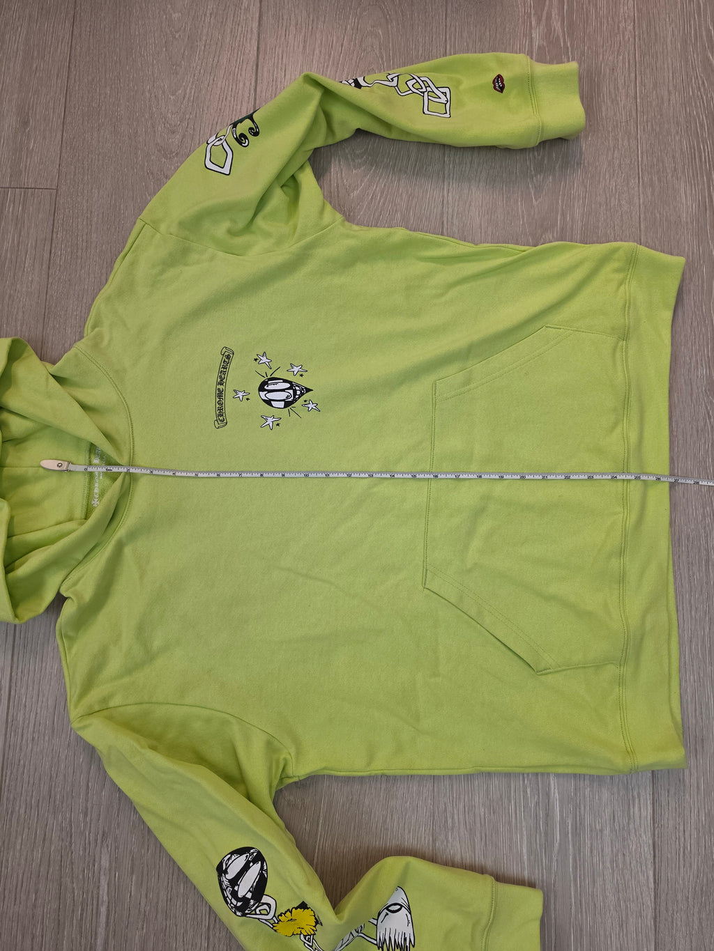 Chrome Hearts Matty Boy Chain Game Hoodie Lime Green XXL