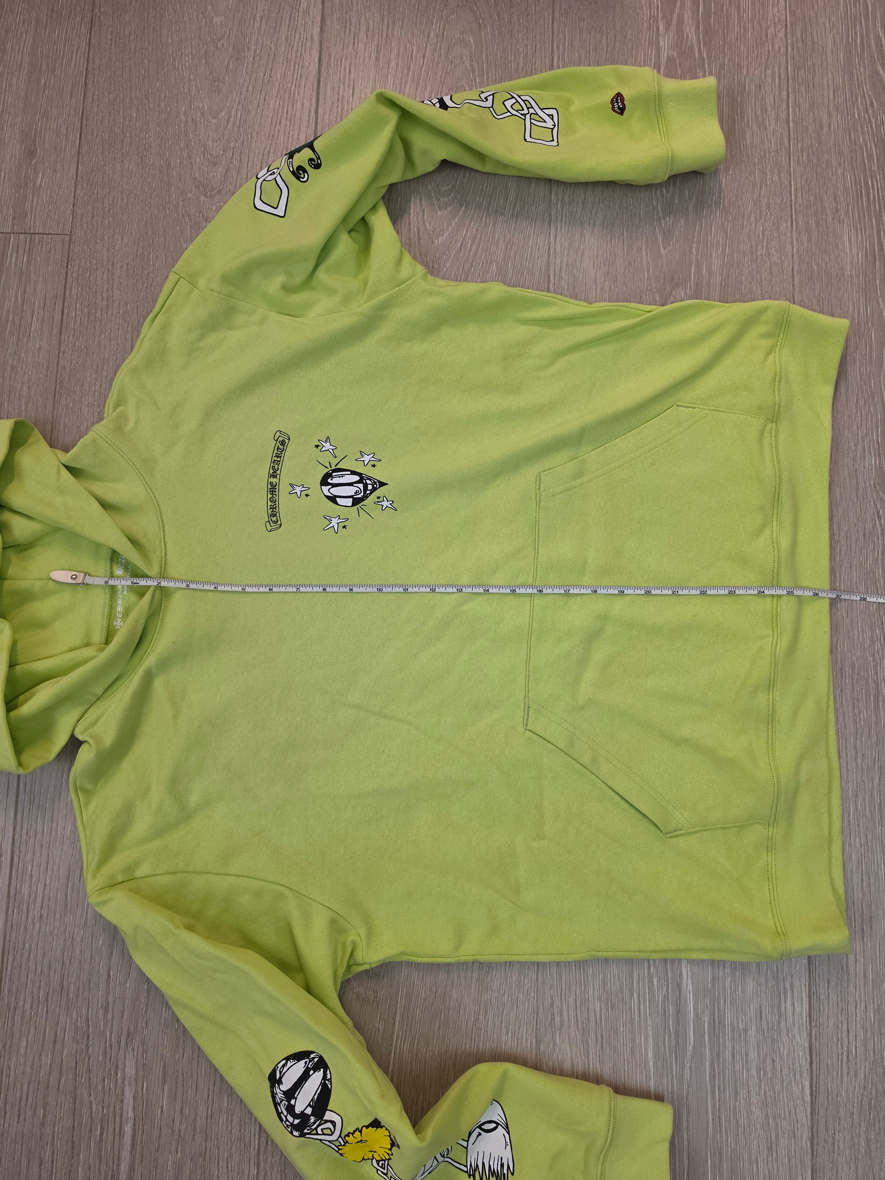 Chrome Hearts Matty Boy Chain Game Hoodie Lime Green XXL