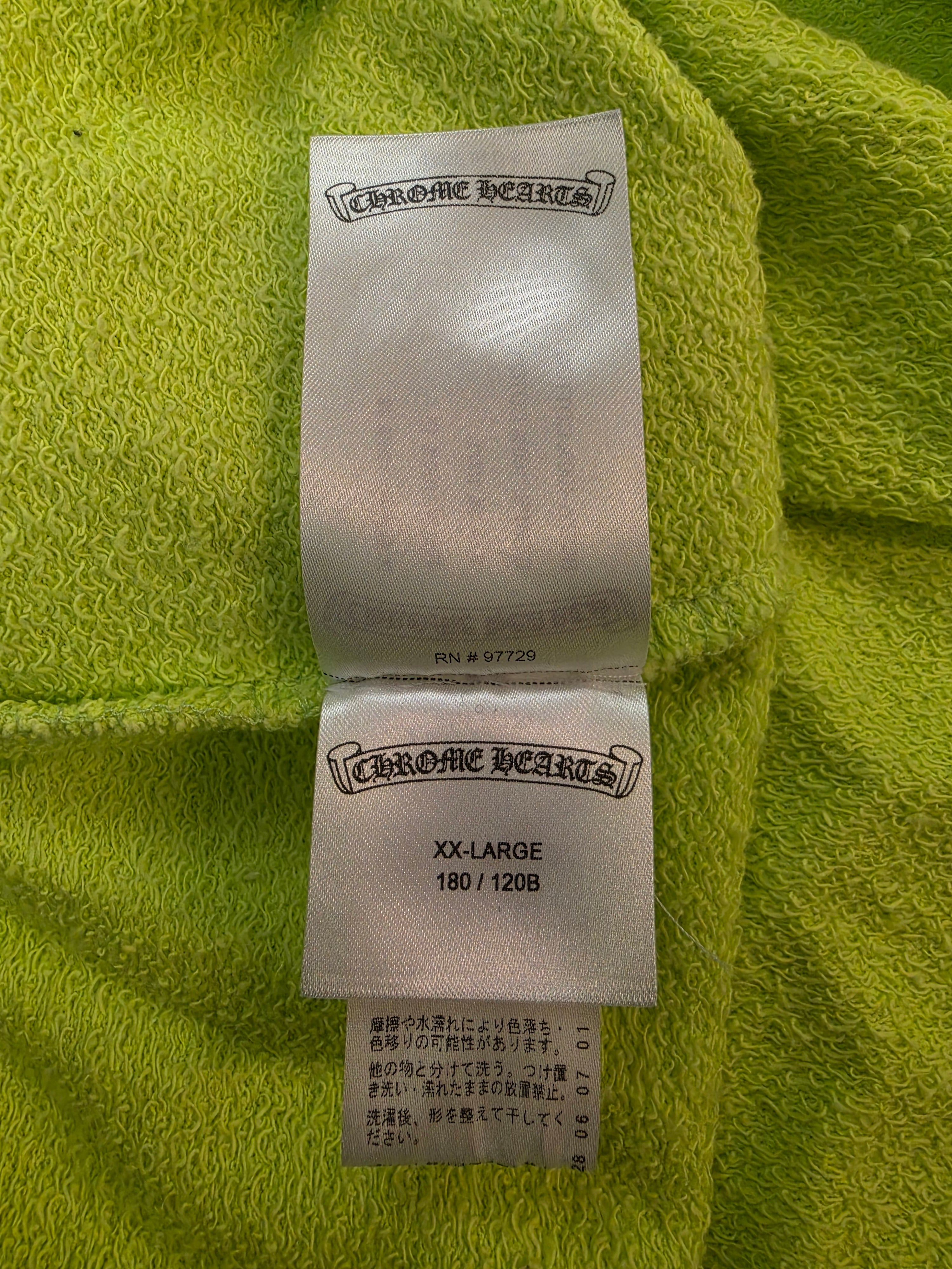 Chrome Hearts Matty Boy Chain Game Hoodie Lime Green XXL