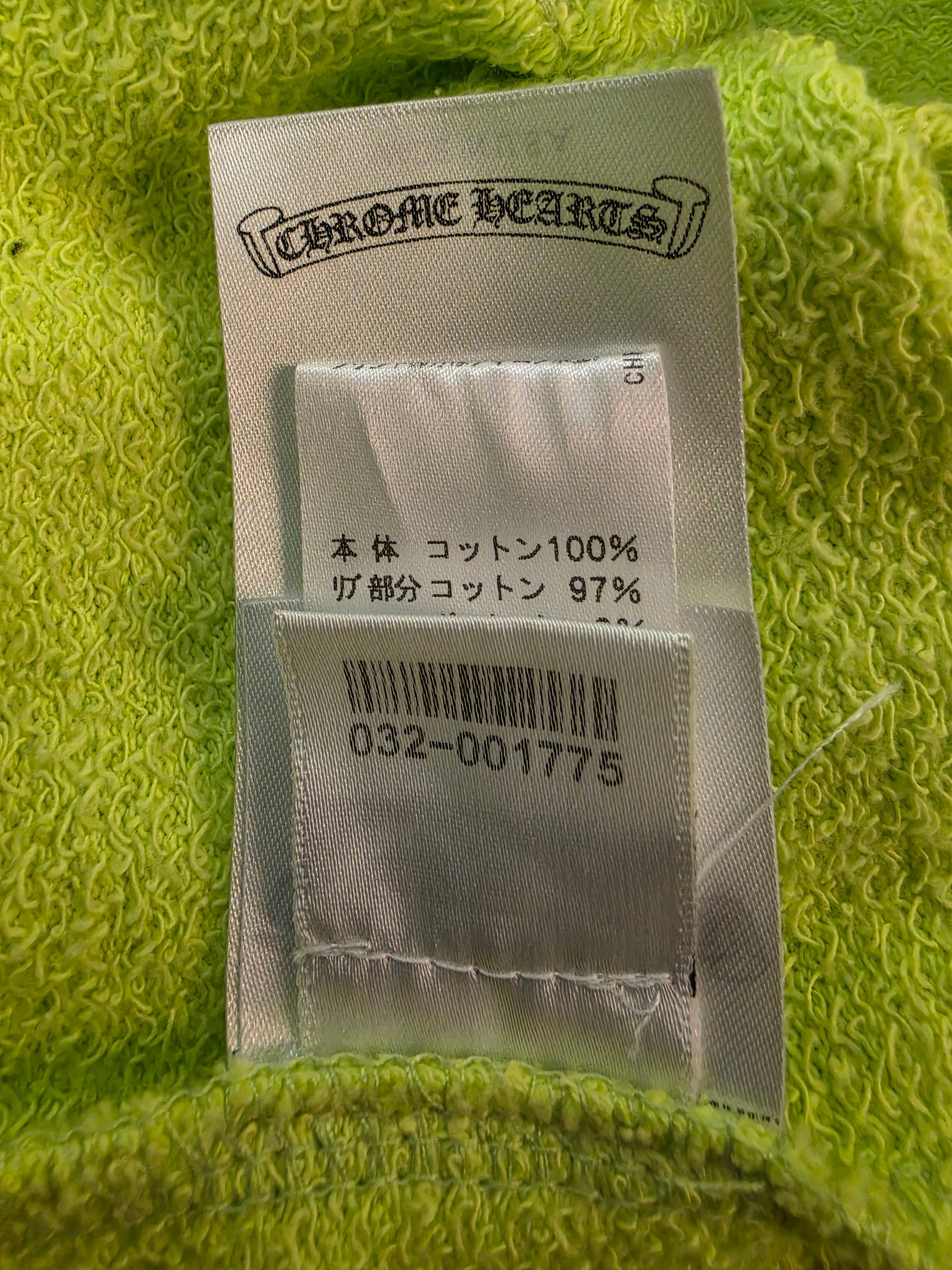 Chrome Hearts Matty Boy Chain Game Hoodie Lime Green XXL