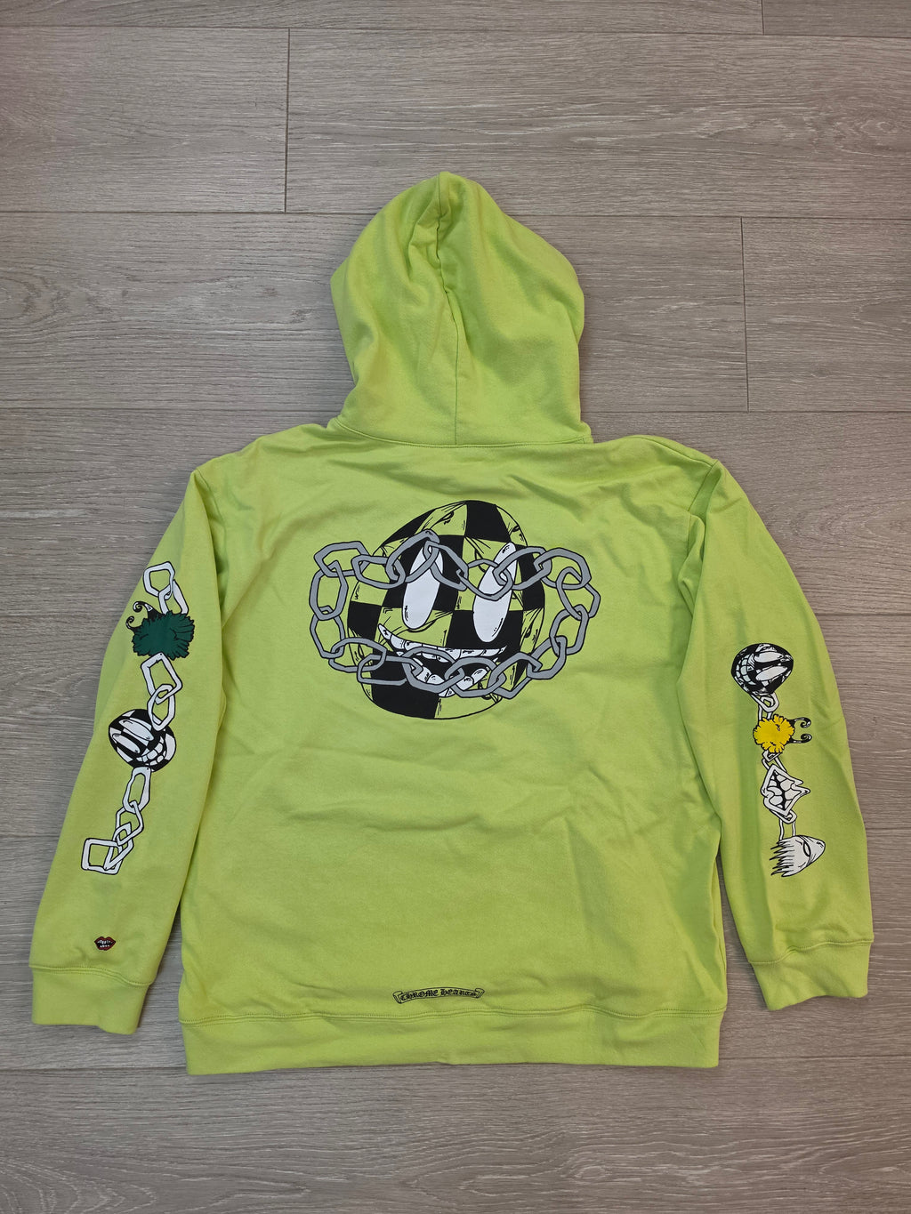 Chrome Hearts Matty Boy Chain Game Hoodie Lime Green XXL