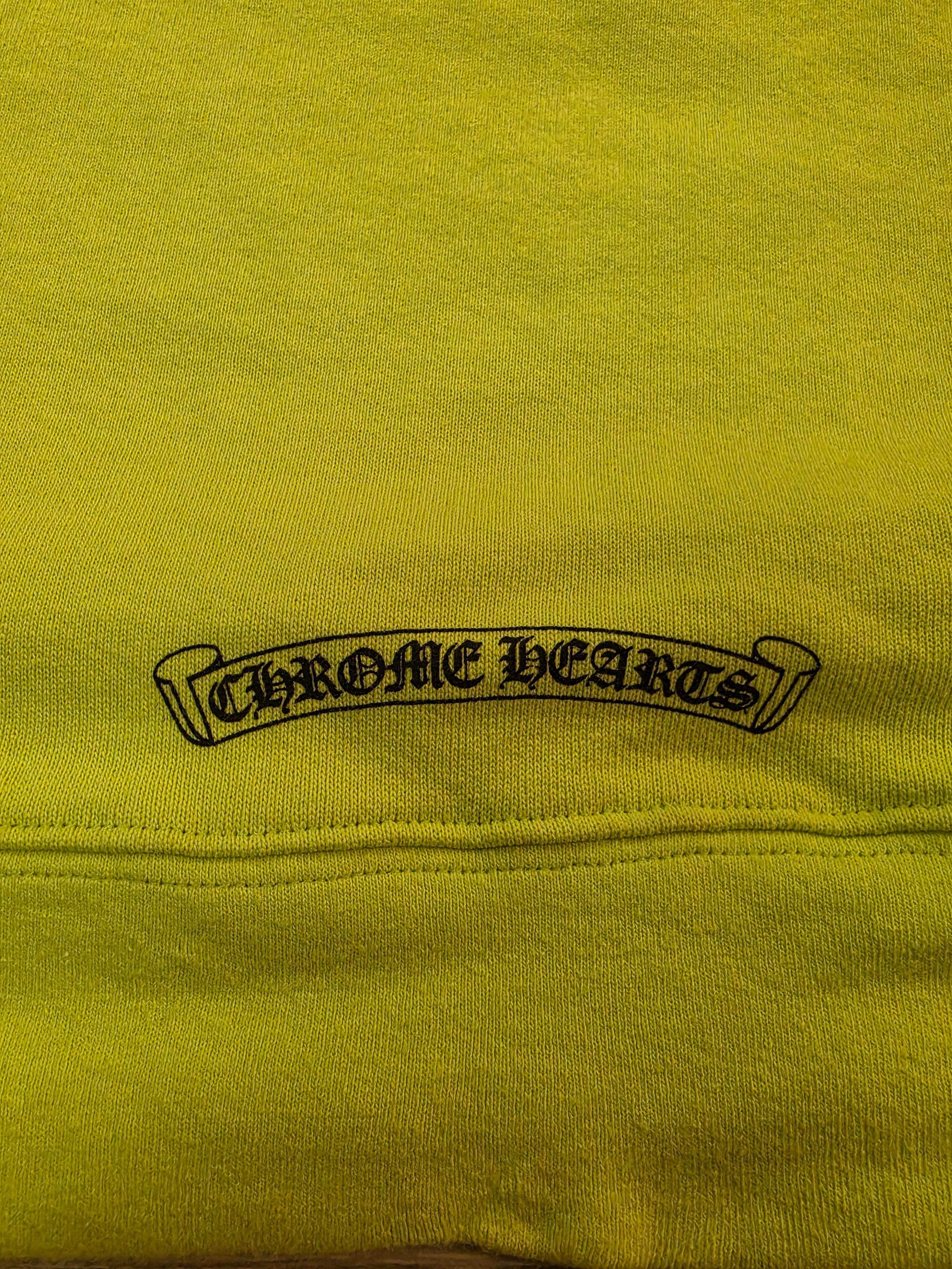 Chrome Hearts Matty Boy Chain Game Hoodie Lime Green XXL